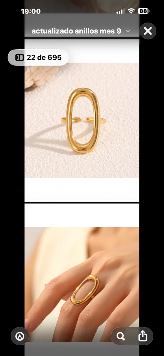 Anillo de acero inoxidable